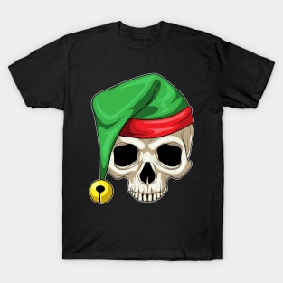 Skull Christmas Santa hat T-Shirt